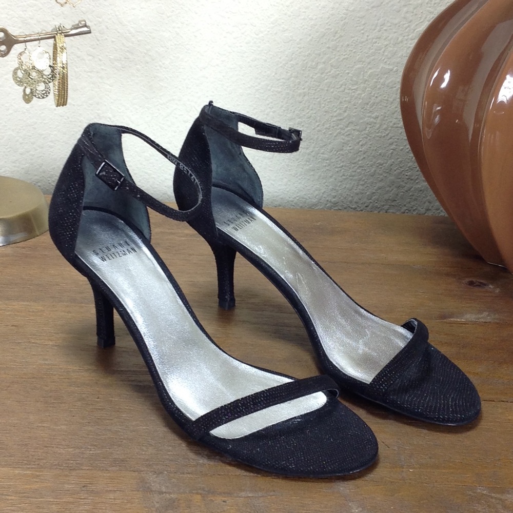NWOT Stuart Weitzman Women’s Black Textile Sandals
